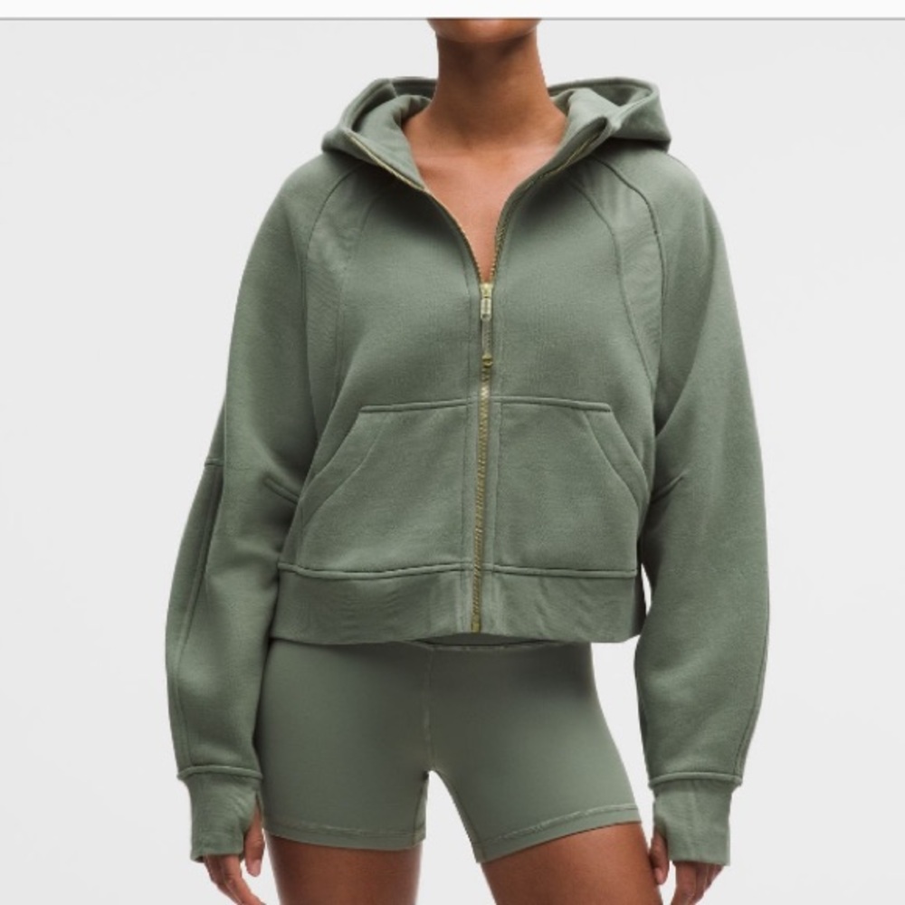 Scuba Mid-Rise Oversized Hoodie - Willow Leaf - M/L